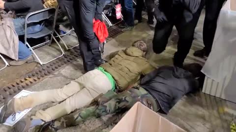 carried out by police at a Trump rally in Duluth Minnesota