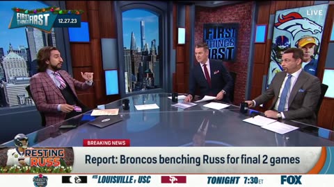 FIRST THINGS FIRST [BREAKING] Nick Wright reacts Broncos benching Russell Wilson for final 2 game