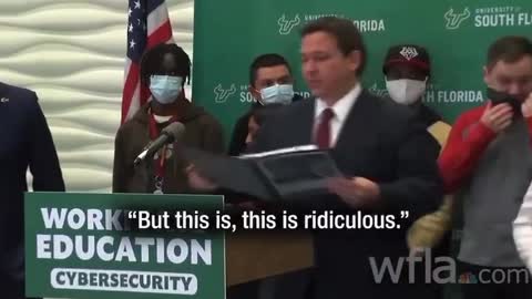 Ron DeSantis walks into the USF and tells the students they don’t have to wear their masks