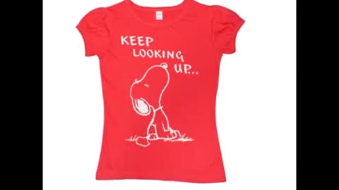 Girls Peanuts Pleated T Shirts - Snoopy Walking