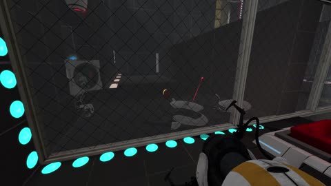 Portal 2- just push through.