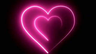 357. Pink love hearts💕💕Cute heart neon