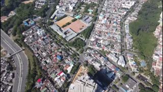 Desde un drone se ve cómo avanza el paro de transportadores en Bucaramanga