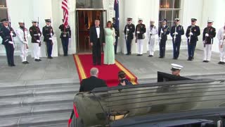 The Trumps meeting the Australian PM and wife