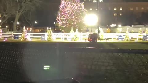 Biden Admin Tries Its Hardest To Keep The White House Christmas Tree From Falling Over