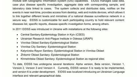 US DoD funding for Ukraine biolab fact sheets