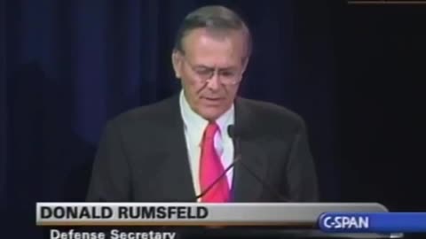 Donald Rumsfeld Pentagon could not account for over $2.3 trillion in transactions day before 9-11