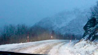 Beautiful Drive Through Tromso Outskirts