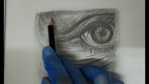 Hyperrealistic eye sketch