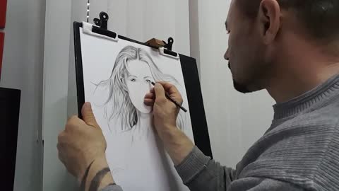 Ritratto di Michele a matita in progress