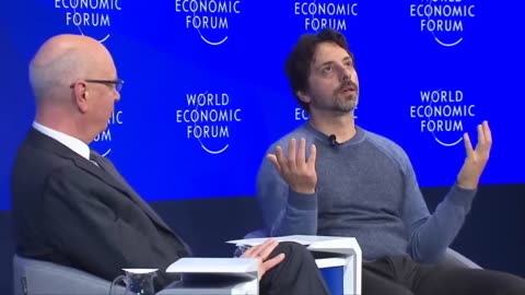 Klaus Schwab and Google co-founder Sergey Brin