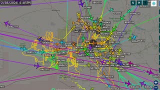 Feb 8-9th 2024 time lapse of Phoenix Airplane Mafias -