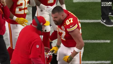 Travis Kelce going crazy at the coach