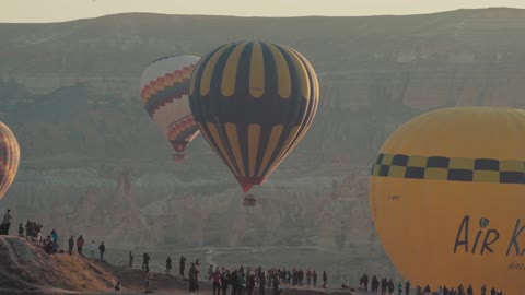 Watching Hot-Air Balloons Up In The Sky