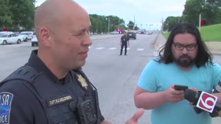 A police officer comments on the mass shooting at a Tulsa medical clinic
