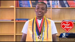 13-year-old boy graduates from college with four diplomas