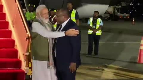 Never seen before visuals! Papua New Guinea PM seeks PM Modi’s blessings