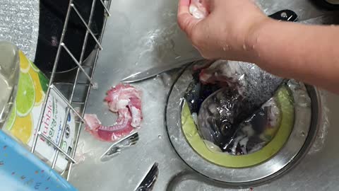 Preparing Korean Fish
