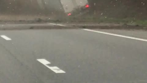 Semi Truck Drifts and Hits Embankment