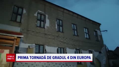 Imagini din dronă cu dezastrul lăsat în urmă de tornada din Cehia. Mărturia unui șofer de TIR român