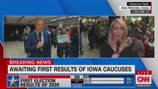CNN coverage of Iowa caucus