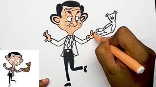 how to draw Mr.bean