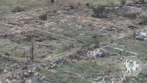 Krynyk, view from a drone. No surviving house. 🇺🇦