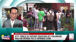 Atty. Panelo sa Tertiary Education Act: Kailangang wala ng entrace fee at entrance exam