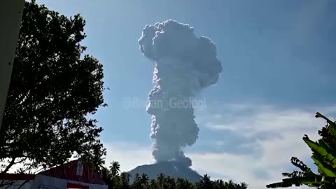 Indonesia's Mount Ibu erupts, spewing ash clouds