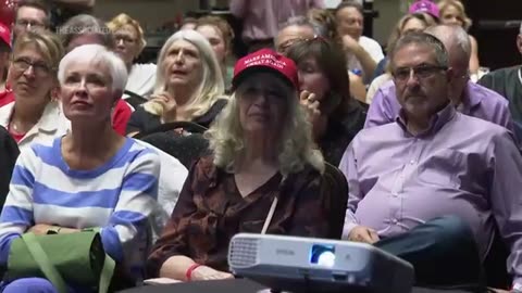 Festive pro-Trump crowd cheers on former president during debate watch party in Michigan