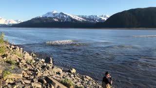 Catching a Tidal Bore on Camera in Alaska