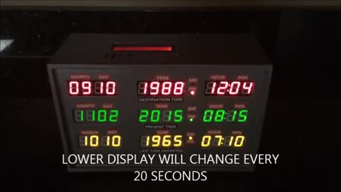 Back To The Future Clock - Power On