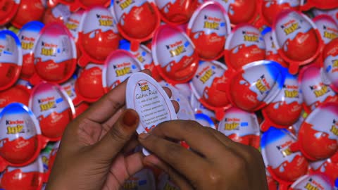 300 Yummy Kinder Surprise Egg Toys Opening - A Lot Of Kinder Joy Chocolate , Kinder Joy Surprise (1)