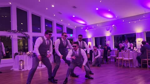 Groom And Groomsman Perform Justin Timberlake For Bride