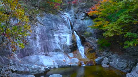 beautiful waterfall nature amazing video.4k Ultra HD