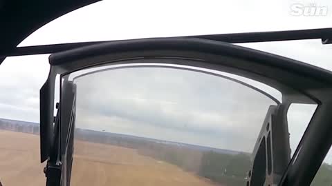 Russia releases dramatic cockpit video of helicopter attack on Ukrainian air defence positions
