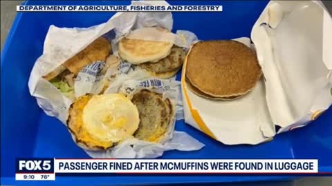 Airline passenger fined for Egg McMuffins in luggage