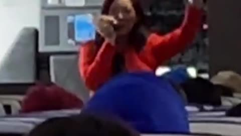 Delta flight attendant sings 'throw your mask away' to passengers