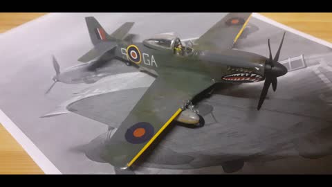 North American P-51 Mustang IV,1/72 airfix model kit ,step by step building .
