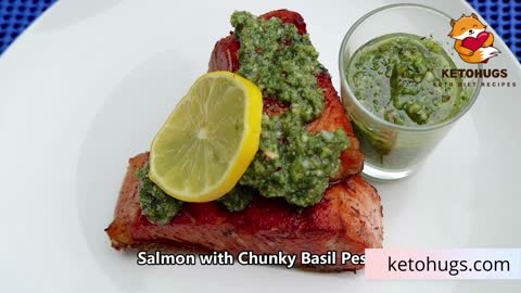 Health Keto Diet Salmon With Chunky Basil Pesto Keto Recipe