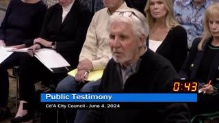 CDA City Council Appeal Hearing Public Comment by Mike - 6/4/24