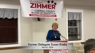 Opening remarks from former Delegate Krebs at the campaign event for Kristen Zihmer on February 22nd