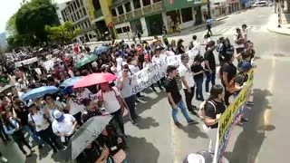 Marcha de sindicatos y organizaciones sociales se concentra en el Centro Bucaramanga