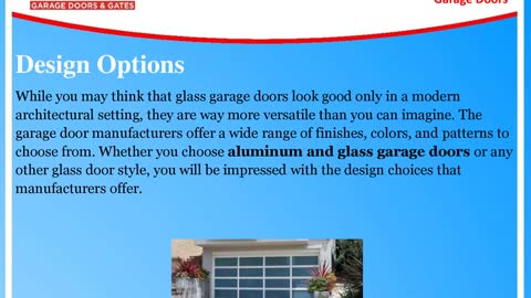 Benefits of Choosing Glass Garage Doors