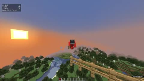 "Godbridging with FENCES in Minecraft"