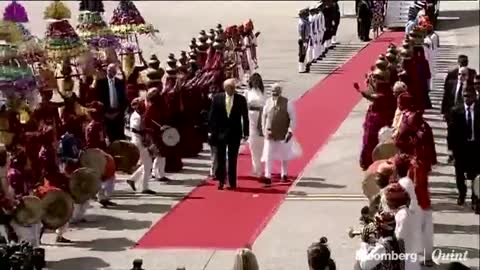 Prime Minister Modi welcomes U.S President.