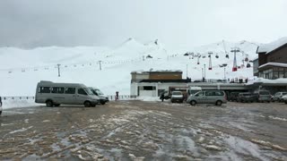 Snow Falls at Valle Nevado in Santiago de Chile