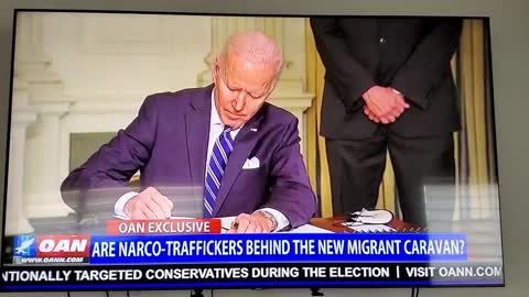 OAN refers to illegitimate Joe Biden & President Trump