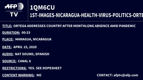 Daniel Ortega reaparece en TV tras 34 días y defiende estrategia para enfrentar el COVID-19