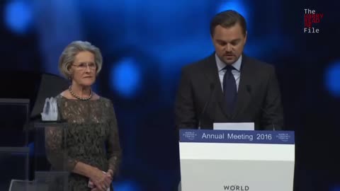 After arriving by private jet, DiCaprio tells Davos we must 'leave fossil fuels in the ground'